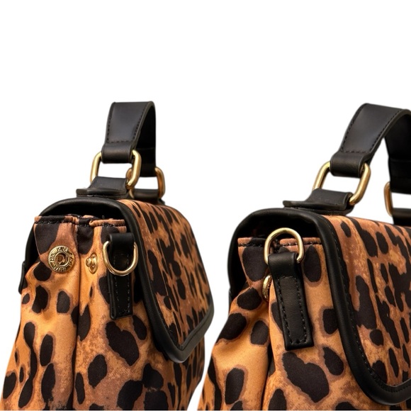 NWOT ‘Ahdorned’ New York Boutique Leopard Top Handle Satchel Handbag - Picture 3 of 10